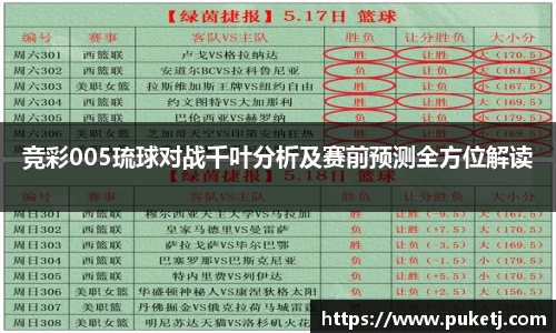 竞彩005琉球对战千叶分析及赛前预测全方位解读